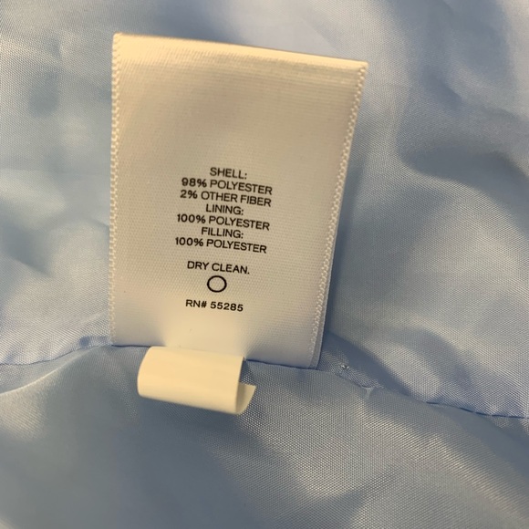 Express light blue tweed puffer short jacket/coat - Picture 13 of 13